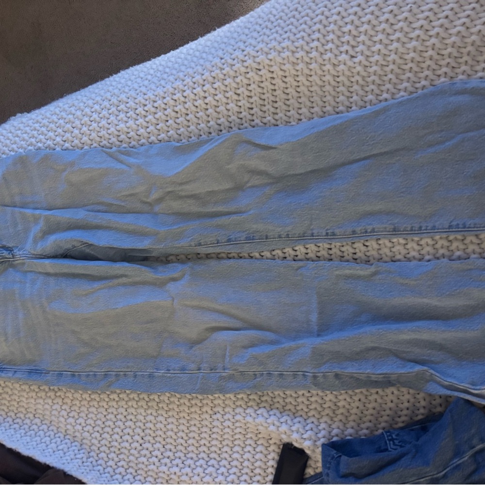 Garage Light Blue Straight Leg Jeans